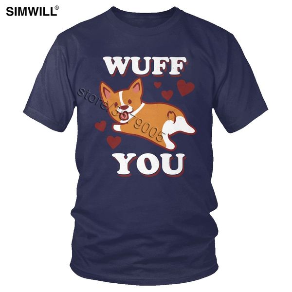 

cute brand corgi tee men's leisure soft cotton t-shirt funny short sleeve love my pet dog t shirt vintage graphic print