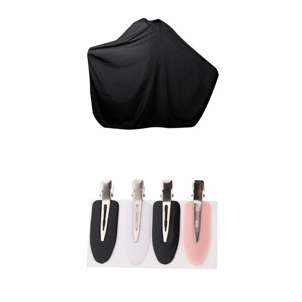 

salon barber hairdressing cutting gown shampoo hair cape apron+hair clips