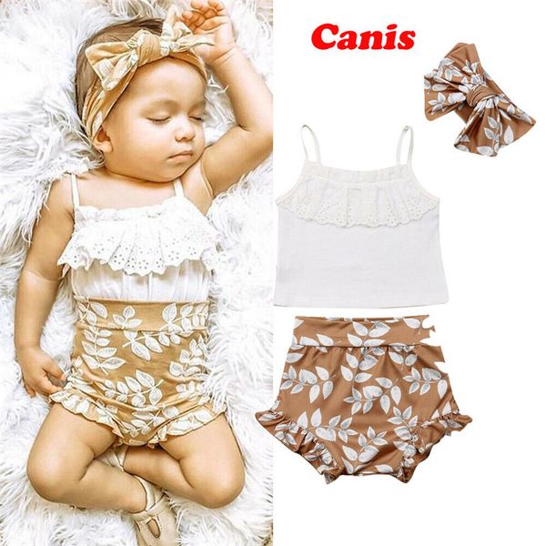 

3pcs summer clothing set pudcoco brand newborn baby girl clothes roupa de menino baby outfit, White