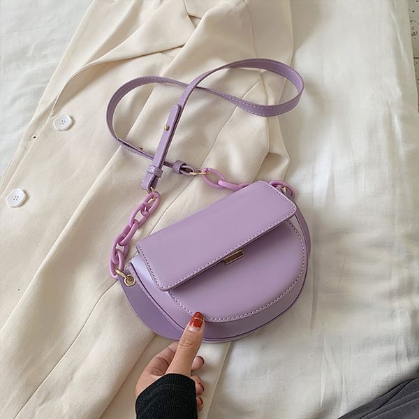 

solid crossbody bags for women pu leather fashion designer small shoulder bag female handbags and purses saddle bag messenger