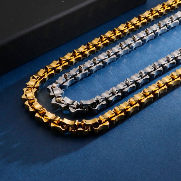 

gnayy father gift mens fashion jewelrystainless steel solid box interlock chain necklace 25'' 165g heavywei, Silver