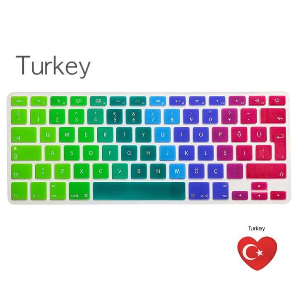 

lapkeyboard cover for pro 15 inch a1466 a1502 a1278 a1398 eu silicon turkey keyboard cover protective film