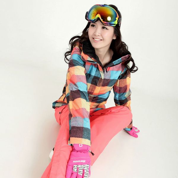 

new winter gsou snow ski suit women sets windproof breathable waterproof women snow jacket+pants warm clothes set ing
