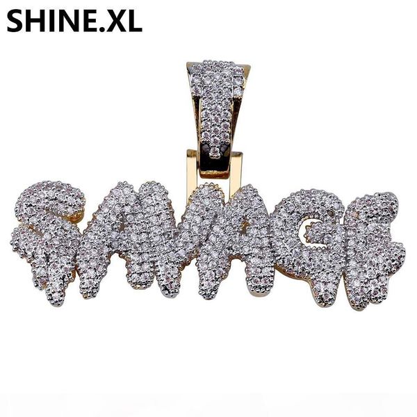 

hip hop iced out письмо savage ожерелье позолоченный micro pave ожерелье шарма кубический циркон для мужчин женщин, Silver