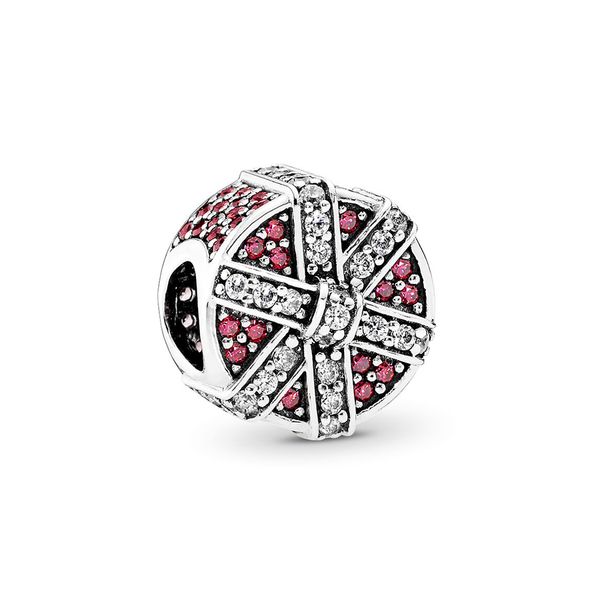 

authentic ale 925 sterling silver fashion shimmering gift charms beads with red and clear cz fit pandora bracelets for diy jewelry making, Black