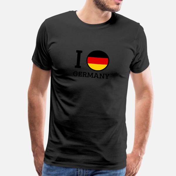 

i love germany t shirt men designer 100% cotton round collar letter famous new style spring autumn vintage shirt