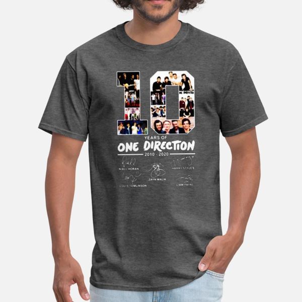 

10 years of one direction 2010 2020 t shirt men designing short sleeve round collar basic solid sunlight casual summer kawaii shirt