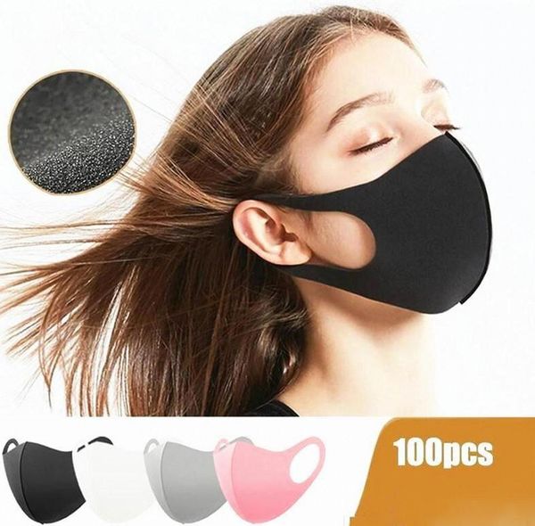

black cotton fashion face masks washable protective reusable kids anti dust cycling mouth mask children cloth masks