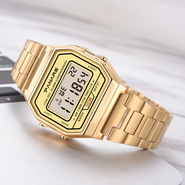 

2020 new men and women fashion casual retro watch small gold watch square steel electronic watch, Slivery;brown