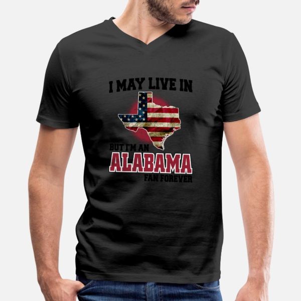 

я буду жить в техасе но я alabama фан навсегда белая тенниска люди создают с коротким рукавом s-xxxl костюм фитнес нового стилем летом рубаш