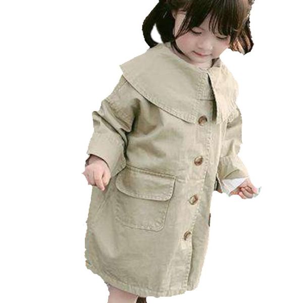 

baby girl trench coats khaki wind coat jackets for kids casual outwear girls coats trench, Blue;gray