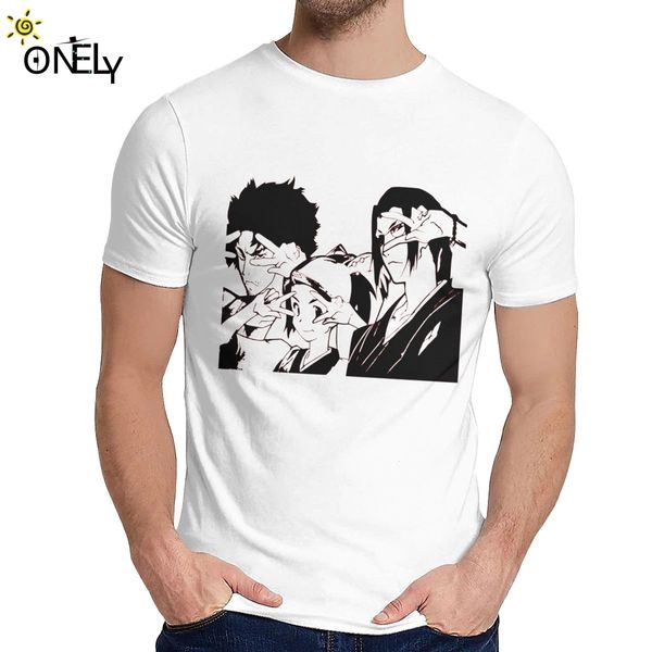 

samurai champloo jin mugen fuu silhouette t shirt fashion crewneck retro for men organic cotton us size s-6xl big size tshirt