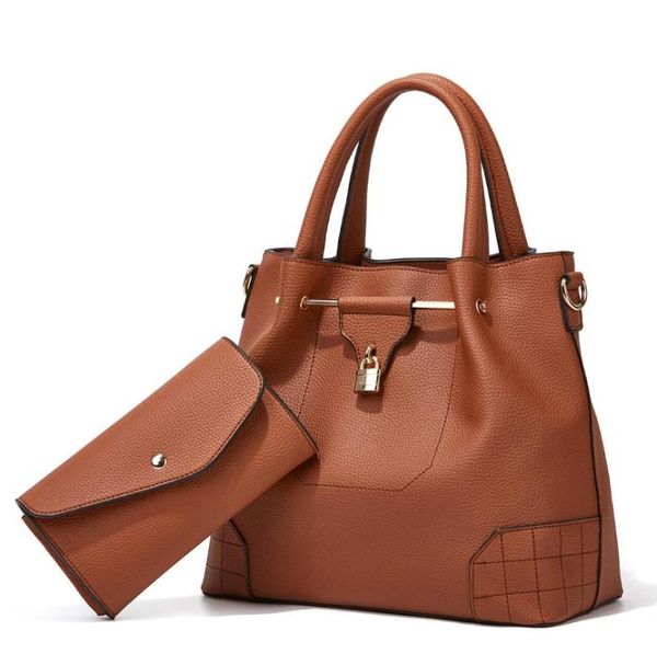 

pu кожи плеча сумка сумка bolsa 2pcs / set женщины композитный высокого качества дамы сумки женский набор 2020
