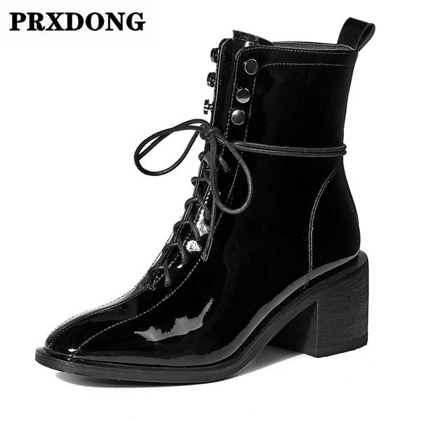 

new autumn winter black blue women boots ladies concise ankle boots shoes square high heels shoes woman riding short