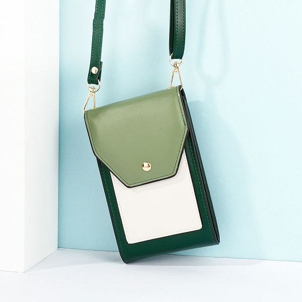 

retro color block phone bag envelope 2020 new hanging neck coin messenger bag net red packet mini fashion simplicity all-match