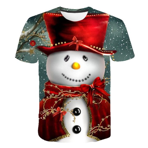 

christmas o collar lovely snowflake anime red party 3d print shirts funny plus size humor men clothing