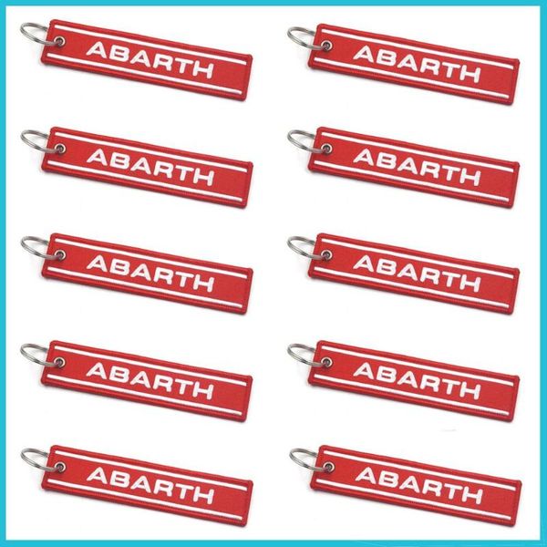 

high-quality 10pcs car styling new metal keychain double-sided 3d emblem badge key ring key chain ring fit for gift fiat abarth, Silver
