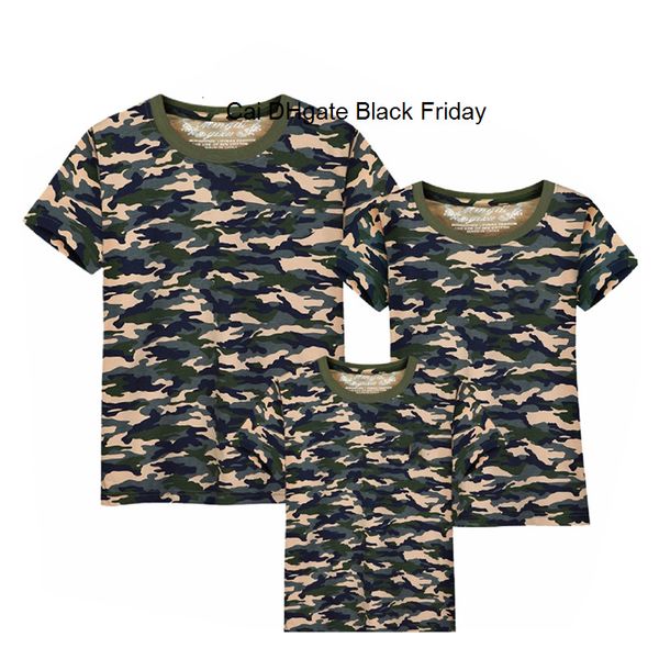 

2020 summer family matching outfits cotton camouflage short sleeve t-shirt dad mom kids match clothes family look tees clothes, Blue