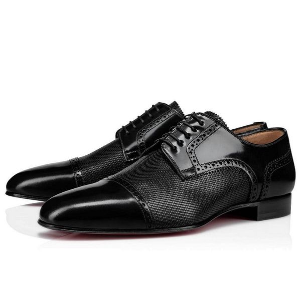 

современный gentleman eygeny derby плоский черный, коричневый мокасины red bottom rollerboy мокасины человек известный бренд вечер с коробко, Black