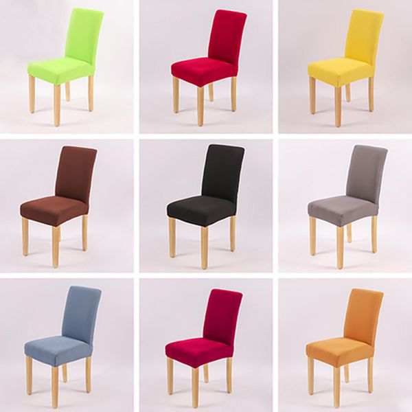 

1pc solid color chair cover spandex stretch elastic slipcovers chair covers for dining room kitchen wedding banquet l