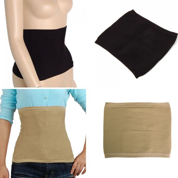 

invisible slimming belt body shaper burn fat sauna m l, Black;brown