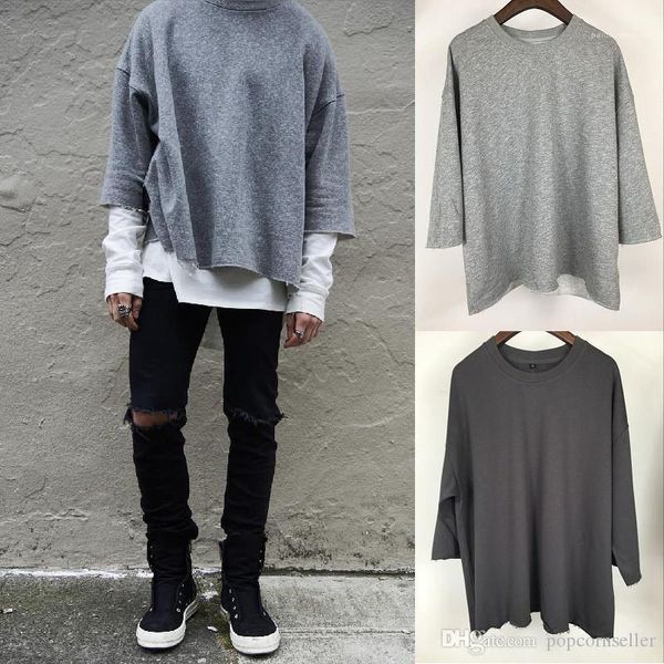 

loose tshirt fashion casual street style couples clothing summer designer mens tshirts reversible solid color crew neck, White;black