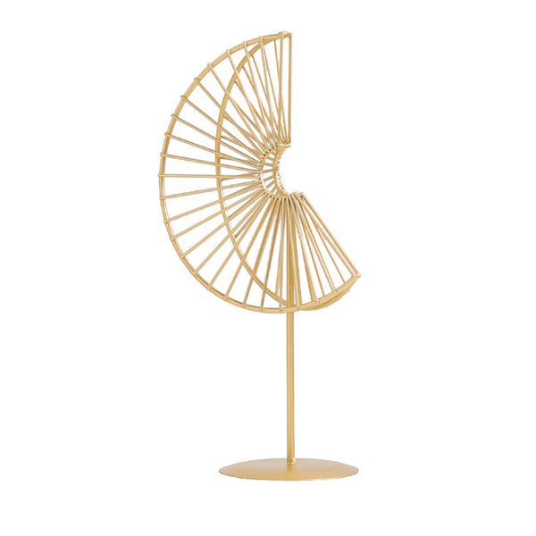 

nordic style craft ginkgo leaf figurine home decor bookshelf iron art statue