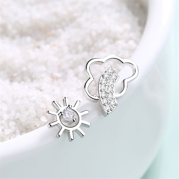 

stud fashion women's earrings 2021 ng sun&cloud asymmetrical tibetan sliver women present se757, Golden;silver