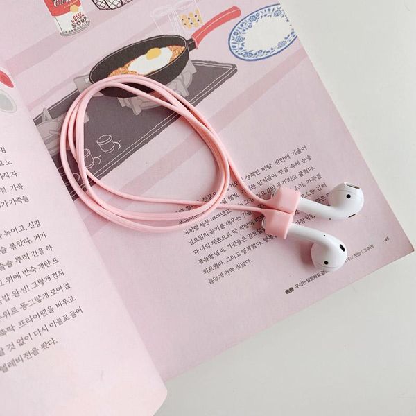 

cgjxsmagnetic tape soft silicone anti dropping rope earphones for airpods 1 /2 /3 pro anti -lost rope compatible with a variety of headphone