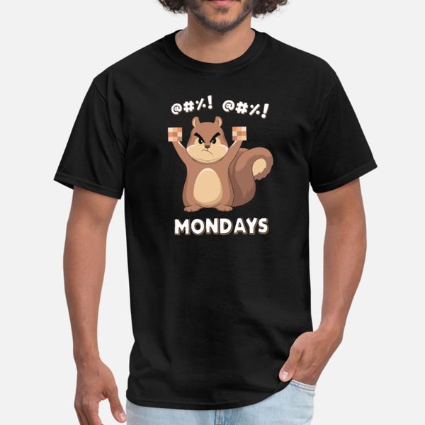 

mad squirrels gift i hate mondays middle finger t shirt men print cotton euro size s-3xl outfit sunlight new style spring unique shirt