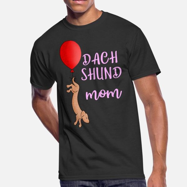 

dachshund mom dog mum funny cute puppy balloon t shirt men anti-wrinkle short sleeve plus size 3xl anti-wrinkle humor summer