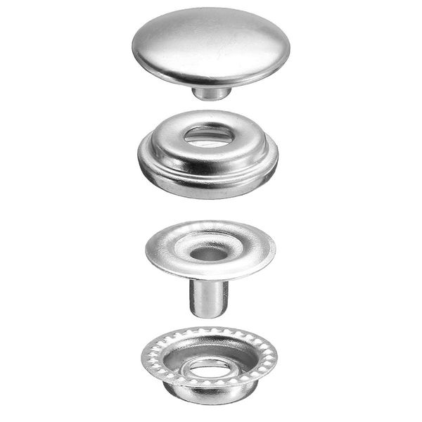 

25set fastener kit embedded buckle sewing craft bags press studs metal snap 15mm