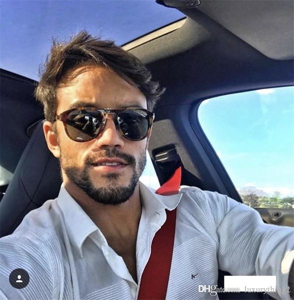 

wholesale-fashion designer sunglasses 714 classic retro pilot folding frame glass lens uv400 protection eyewear with leather case, White;black