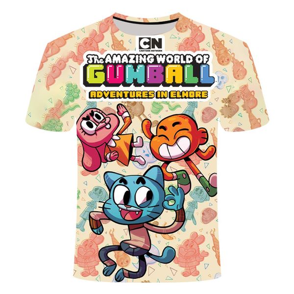 

gumball amazing world gumball pattern awesome graphic 3d print shirts hippie plus size plus size men clothing