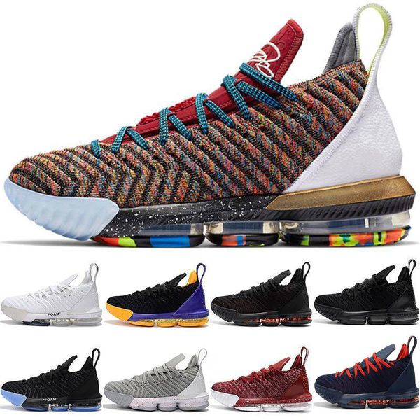 

2019 mens basketball shoes 16 16s i promise king 1 thru 5 oreo fresh bred lakers what the trainers foams sports sneakers chausseures, Black