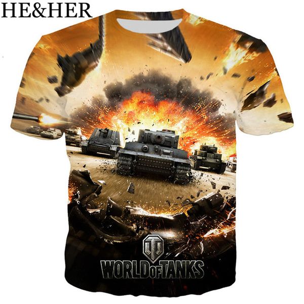 

popular game world of tanks falls 3d print shirts graphic funny hippie men clothing
