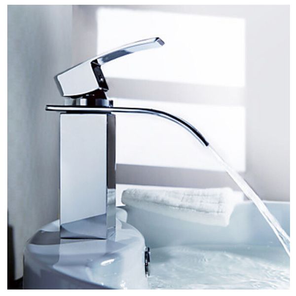 

bathroom sink faucets wholesale and retail waterfall faucet deck mounted chrome brass vanity mixer tap & cold