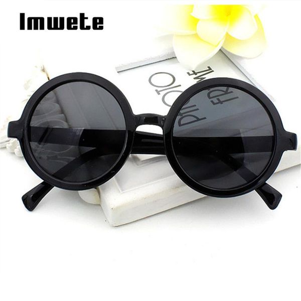 

imwete women round sunglasses female male classic retro coating sun glasses multicolor lenses eyewear mirror glasses, White;black