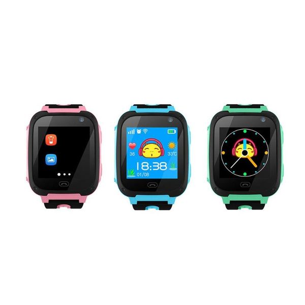 

v6 smart children baby watch v6 tracker camera anti lost monitor sos waterproof phone watch for ios and android, Blue