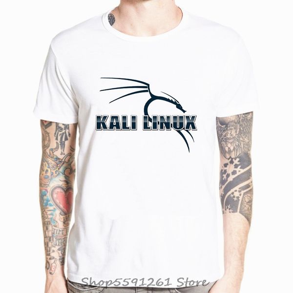 

kali linux тис - популярные tagless тройник белый t-shirt повседневная одежда тенниска топы тис