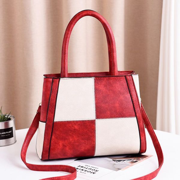 

women's handbag pu leather plaid 2020 new lady fashion sweet shoulder travel hand vintage crossbody bags female leather bags