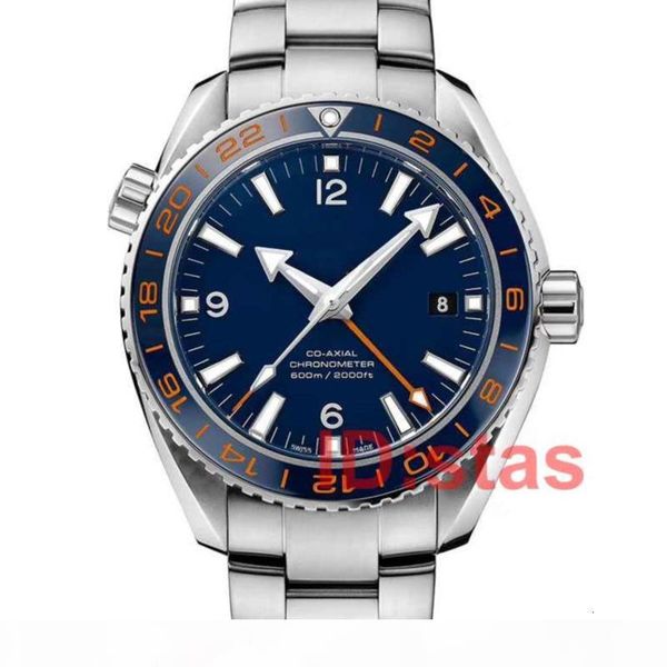 

new gmt ceramic bezel mens mechanical stainless steel automatic movement watch luxury sports -planet ocean 600m watches wristwatches, Slivery;brown