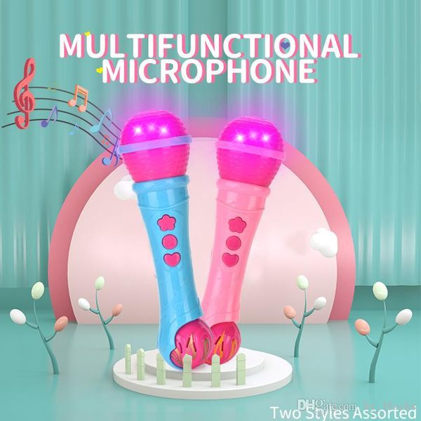 

electric mini multifunctional microphone cute ktv music sing karaoke colorful light children girls fun toy gift 01