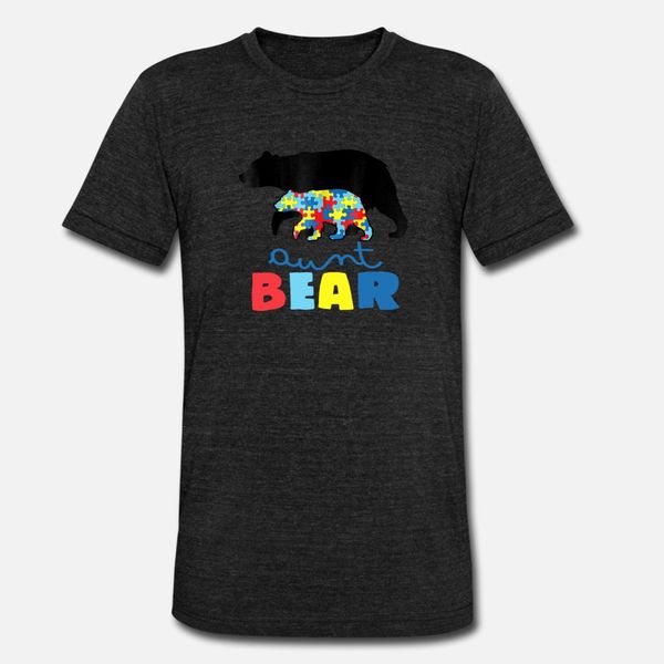 

aunt bear autism awareness autism family g t shirt men design tee shirt s-3xl homme gift fashion spring trend shirt
