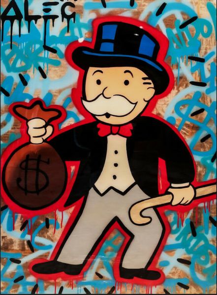 

alec монополия граффити деньги сумка home decor расписанную hd печать картина маслом на холсте wall art canvas картинки 200819