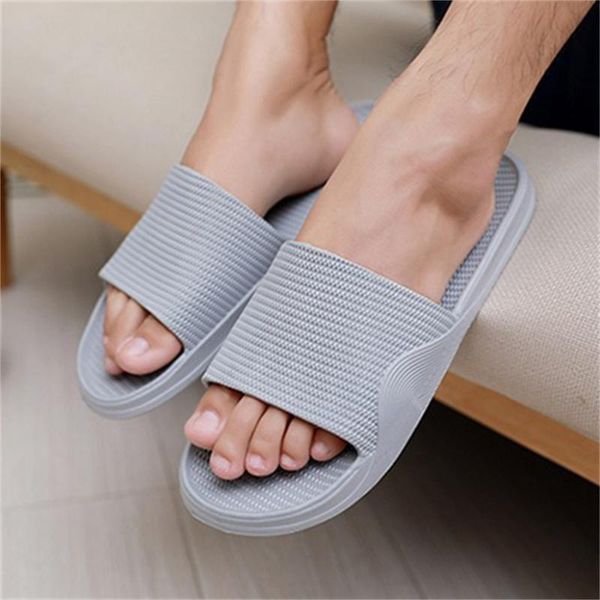 

summer slippers casual shoes non-slip slides couples bathroom sandals flip flops house slippers sandalia feminina, Black