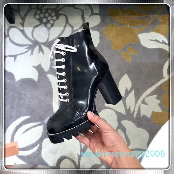 

luxury womens shoes laureate platform boot fashion winter ladies new warm plus size ankle womens style casual s06, Black