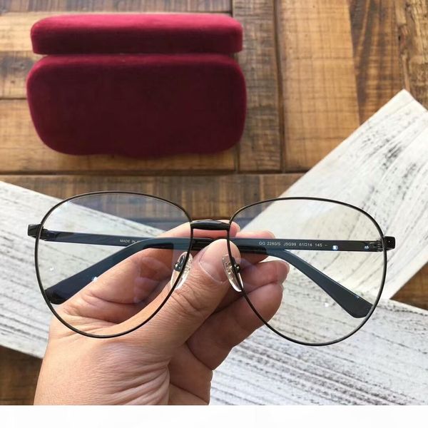 

new eyeglasses frame spectacle frame eyeglasses for men women myopia brand dsigner glasses frame clear lens fashion luxury glasses 2280, Silver