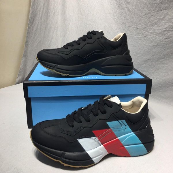 

2020 a3 men and women sneakers fashion casual men s shoes leather designer luxury women s shoes lace-up shoes, Black