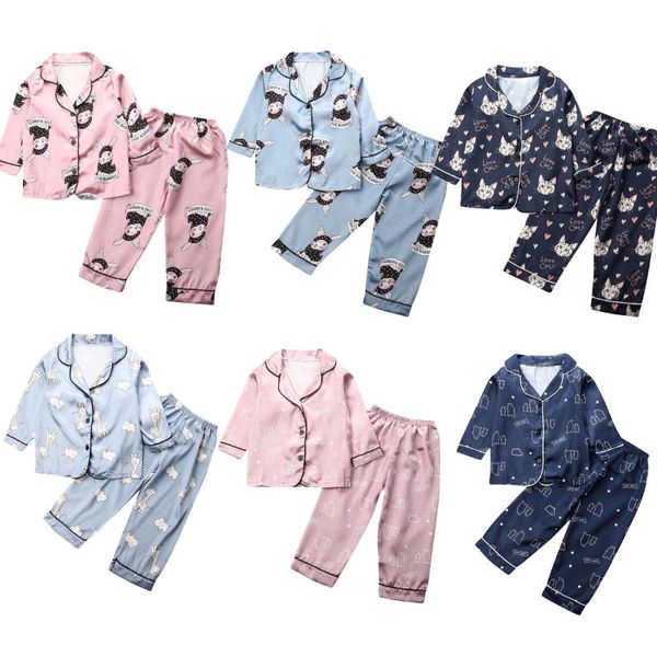 

kids girls boys 1t-7t baby soft pyjamas sleepwear t shirt+pants wear outfit bears print pajama sets 2pcs outfit, Blue;red